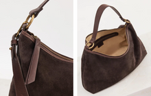 Load image into Gallery viewer, Suede Slouchy Bag ( Chocolate )