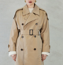 Load image into Gallery viewer, WATER-REPELLENT ABIGAIL TRENCH COAT ( Camel )