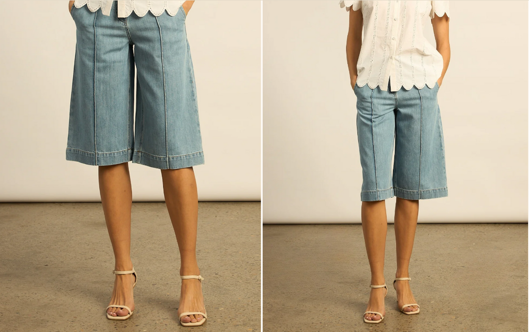 COMPASS SHORT Light Denim