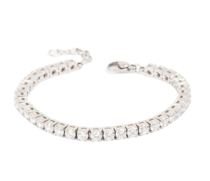 A&C Oslo Pure Steel Cubic Zirconia Silver Bracelet