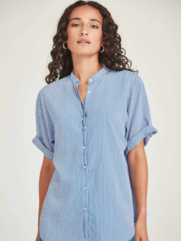 Flynn Stripe Shirt Blue/White