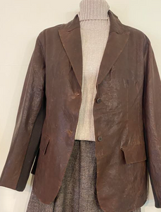 TRANSIT PA - SUCH  Brown Leather Blazer