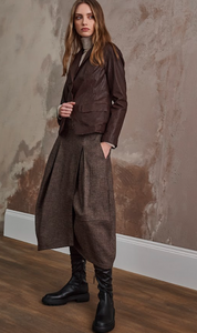 TRANSIT PAR - SUCH  Brown Leather Blazer