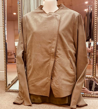 Load image into Gallery viewer, TRANSIT PAR  SUCH Tan Leather Raw edge Jacket
