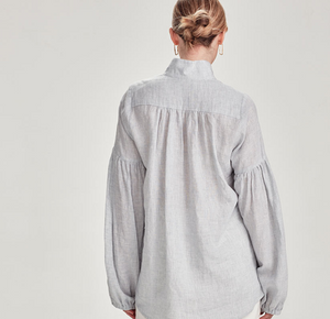 ISSEY CHECK BLOUSE ..CHAMBRAY