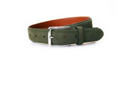 Parisian Vegan Leather Belts Nubuck Olive/Dark Brown/Cognac