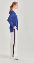Load image into Gallery viewer, Leonardo Linen Pant ( white with Navy Stripe )
