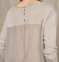 Load image into Gallery viewer, TRANSIT - Long sleeve sheer back top
